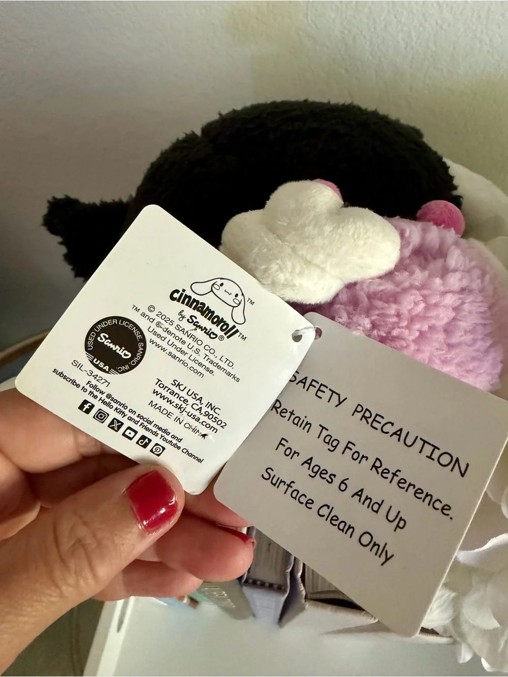 Sanrio Cinnamoroll Plush Dressed as Kuromi